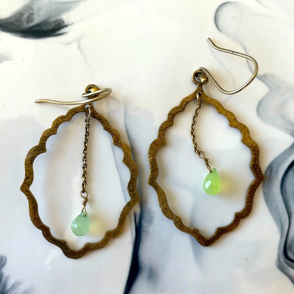 Boho gold earrings - Picture 1 of 3